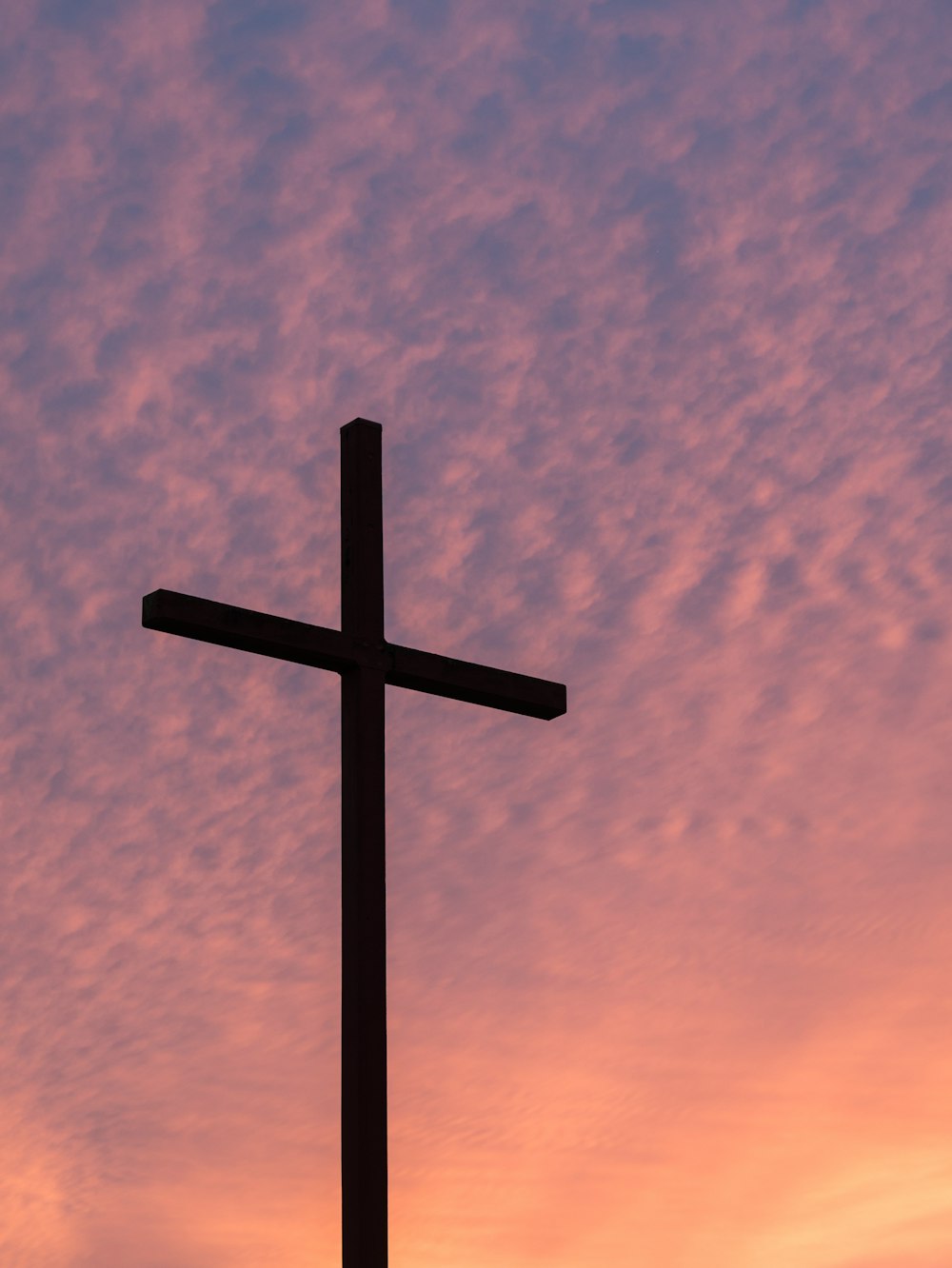Crucifix at sunset